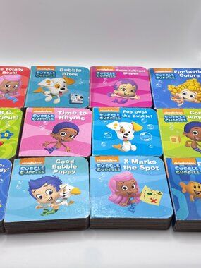 Nickelodeon Bubble Guppies 12 small chunky Board Book set 3"  no case